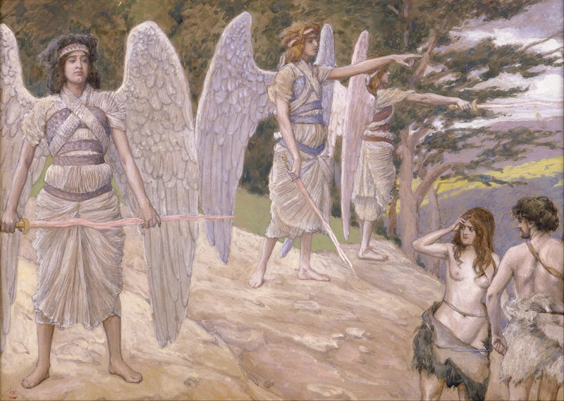 Aadam ja Eeva karkotettu paratiisista - James Tissot