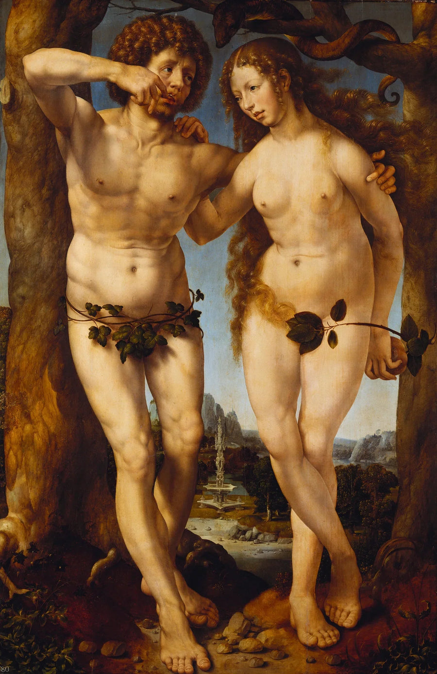 Adam ja Ève - Jan Gossaert