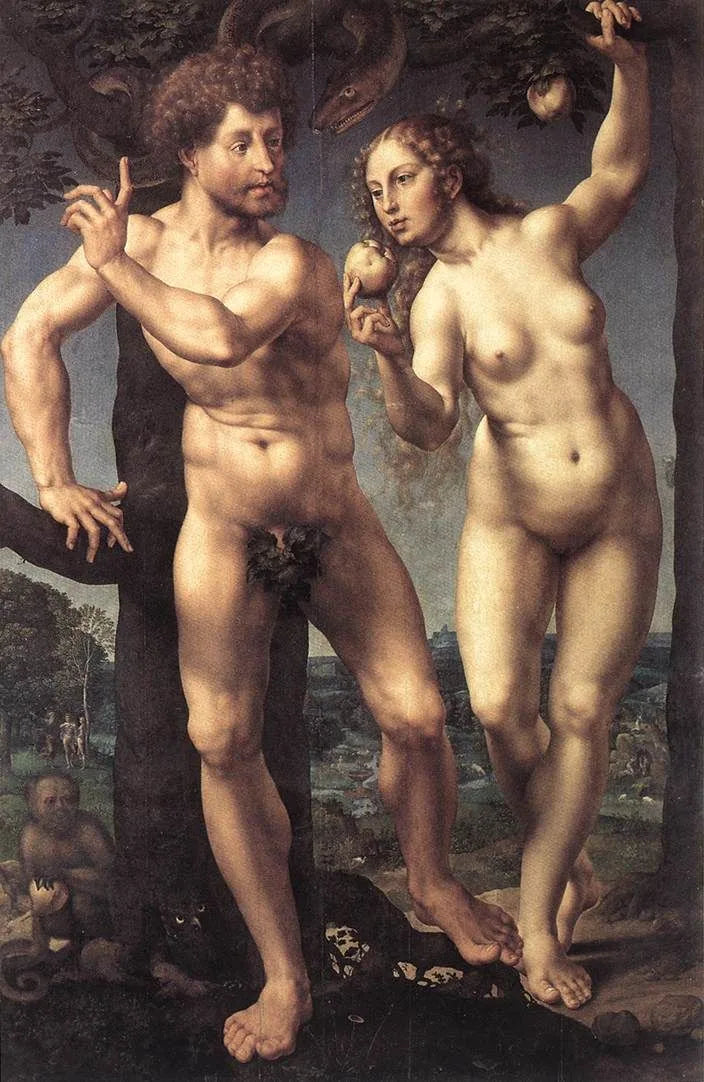 Adam ja Ève - Jan Gossaert