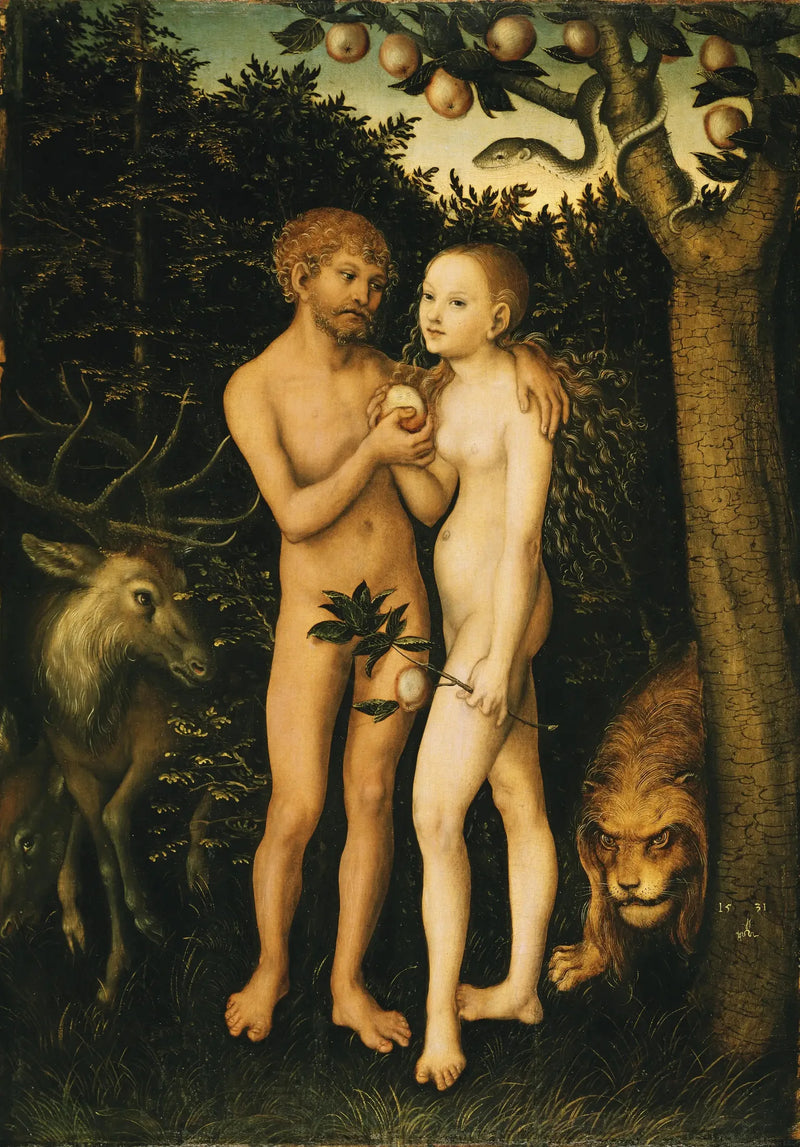 Adam ja Ève - Lucas Cranach vanhempi