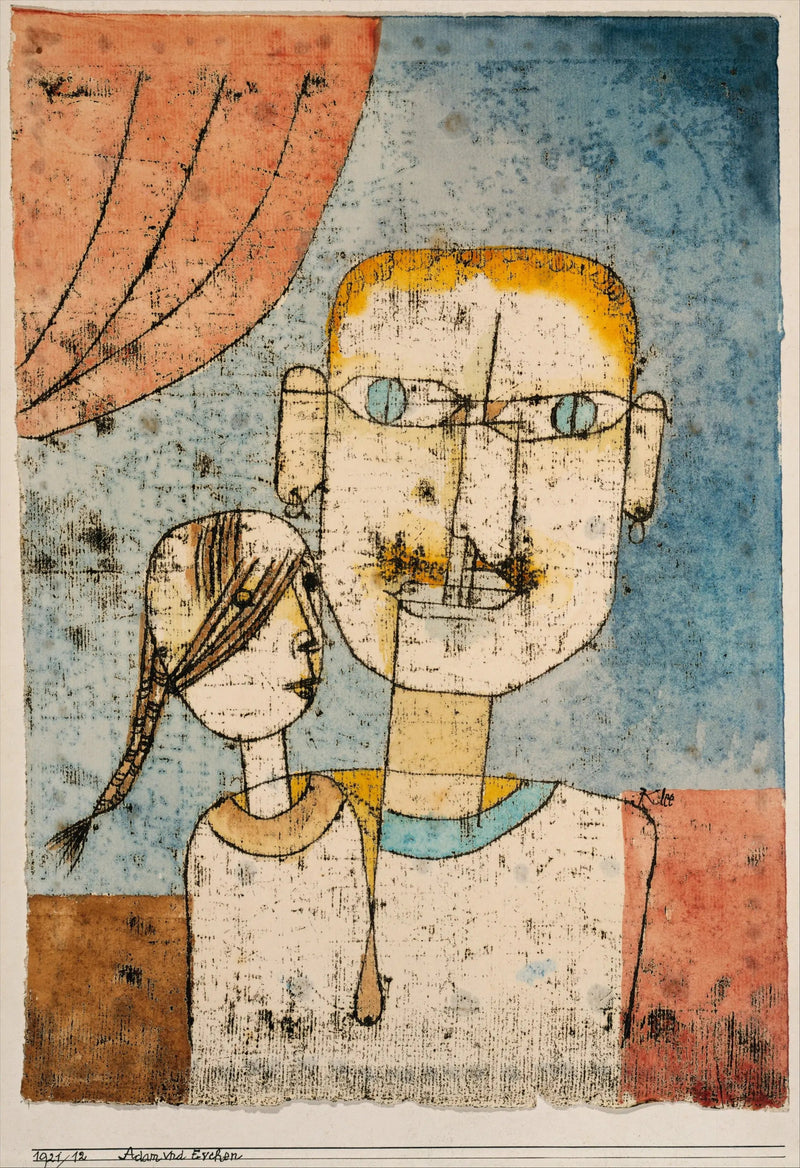 Aadam ja pieni Eeva - Paul Klee