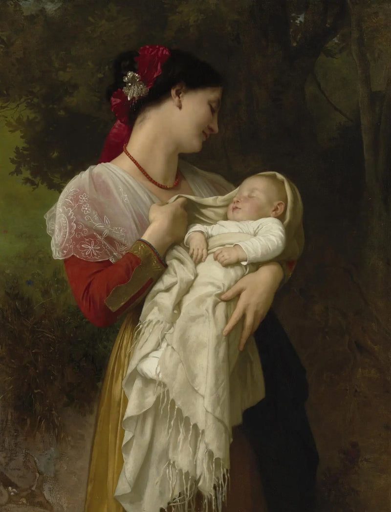 Äidin ihailu - Bouguereau