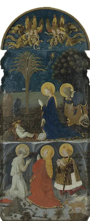 Jeesus-lapsen ylistys, pyhä Jeremia, pyhä Maria Magdaleena ja pyhä Eustatius - Paolo Uccello