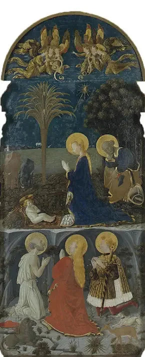 Jeesus-lapsen ylistys, pyhä Jeremia, pyhä Maria Magdaleena ja pyhä Eustatius - Paolo Uccello