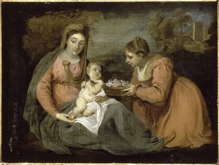 Jeesus-lapsen ylistys - David Teniers nuorempi