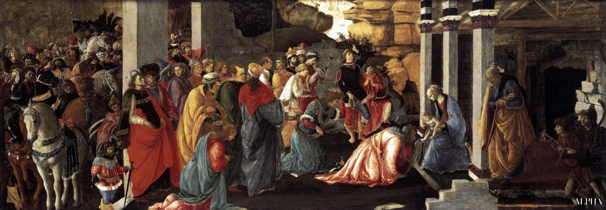 Kolmen viisaan miehen palvonta - Sandro Botticelli - Korkealaatuiset taulujen ja maalauksien reproduktiot