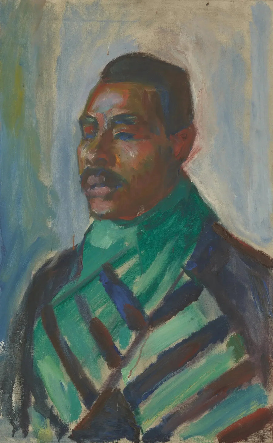 Vihreä huivi päässä oleva afrikkalainen - Edvard Munch