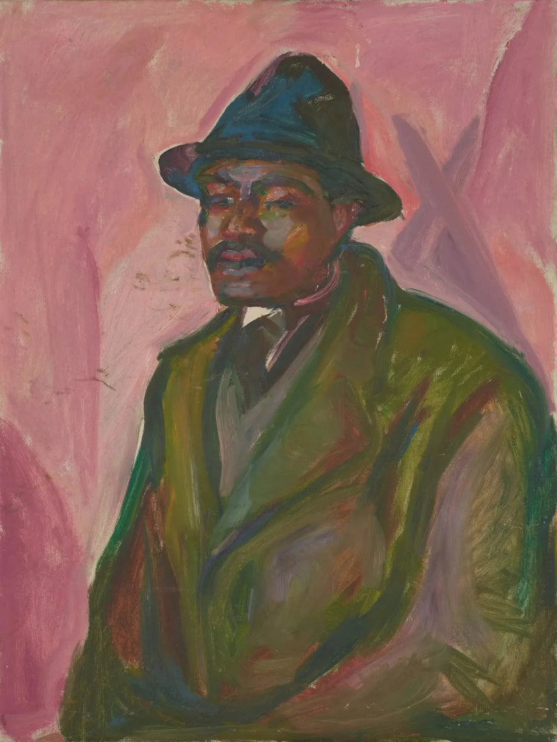 Afrikkalainen vihreässä takissa - Edvard Munch