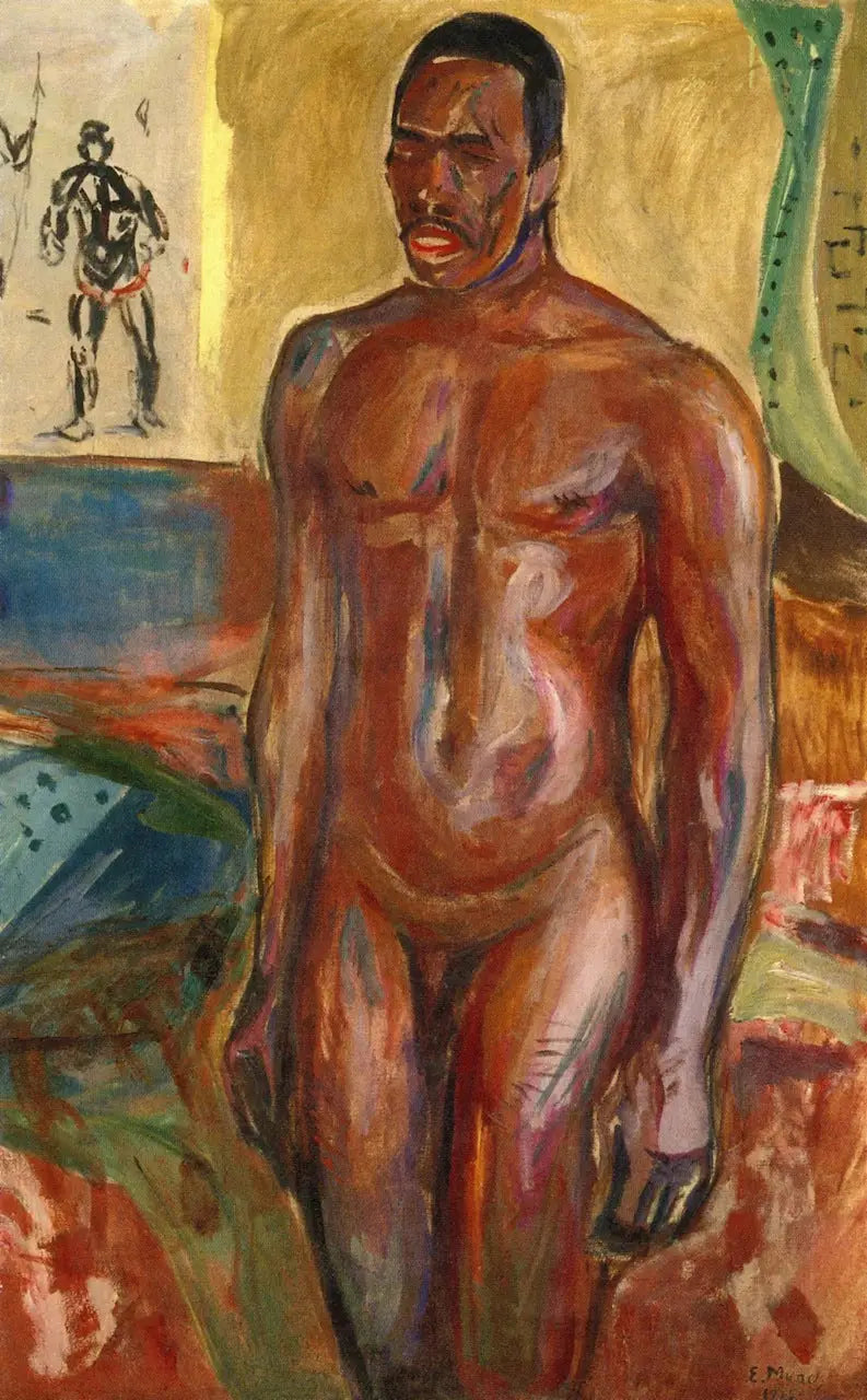 Afrikkalainen alaston seisova - Edvard Munch