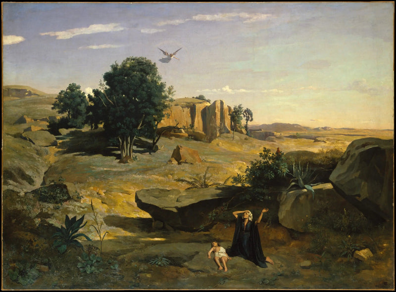 Agar aavikolla - Jean-Baptiste Camille Corot