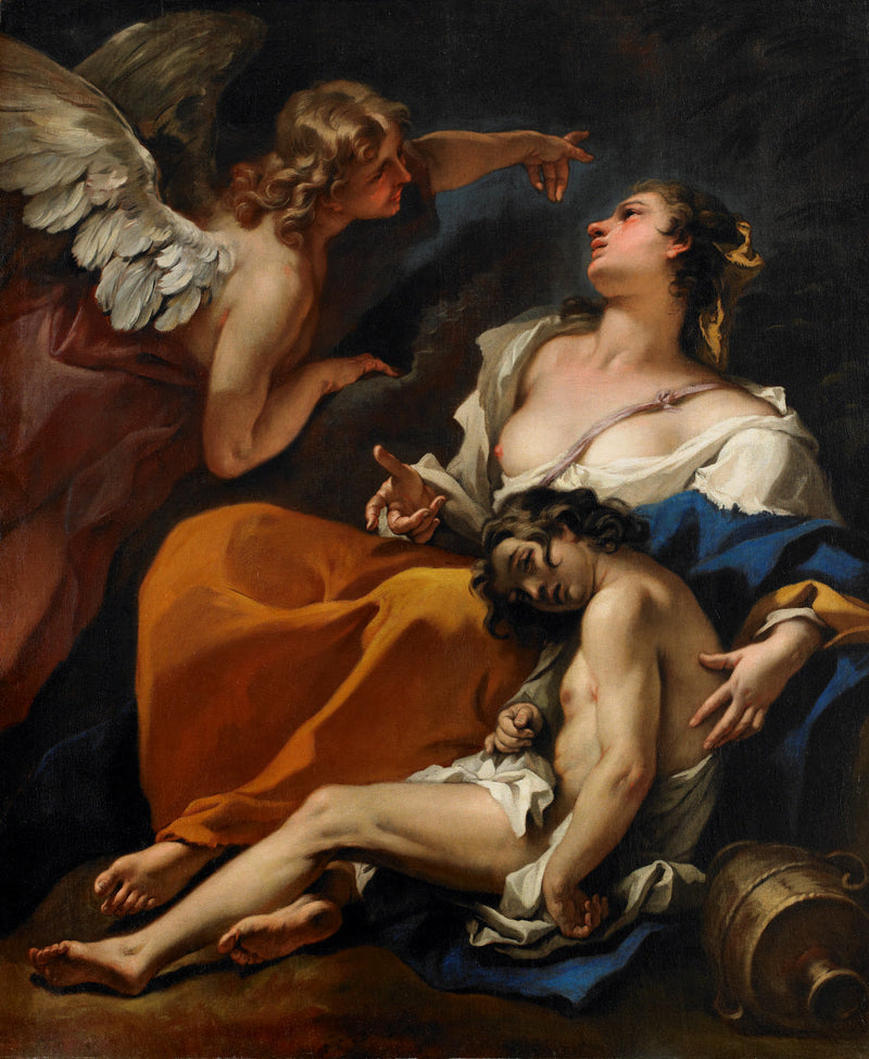 Agar ja Ismael pelastettu enkelin avulla - Sebastiano Ricci