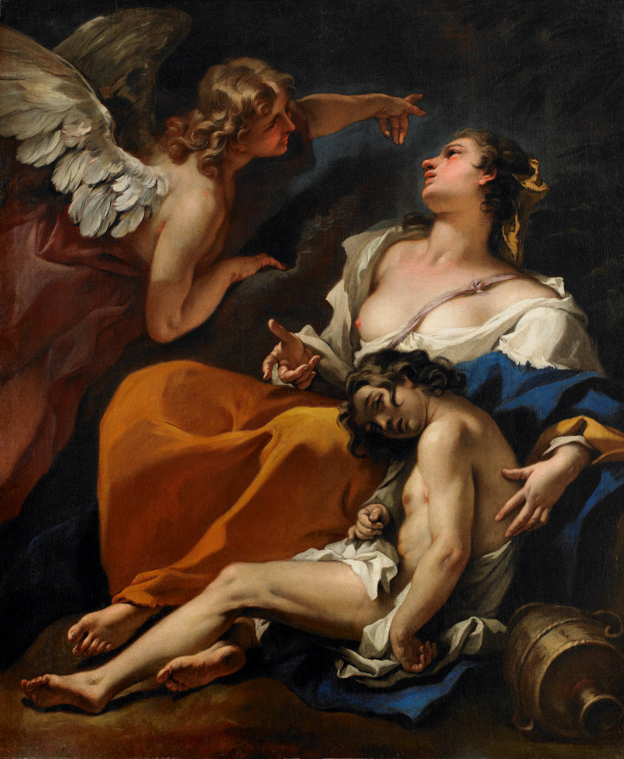 Agar ja Ismael pelastettu enkelin avulla - Sebastiano Ricci