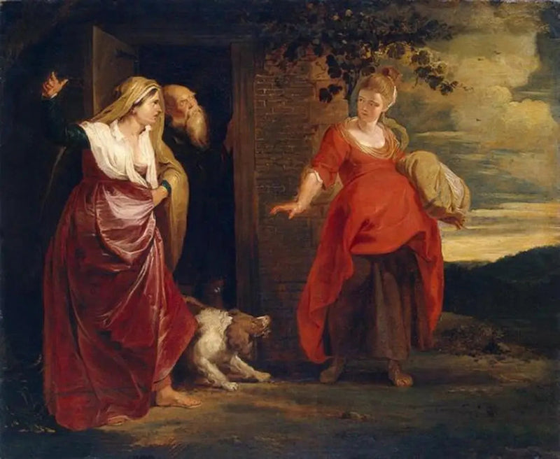 Agar lähtee Abrahamin talosta - Peter Paul Rubens