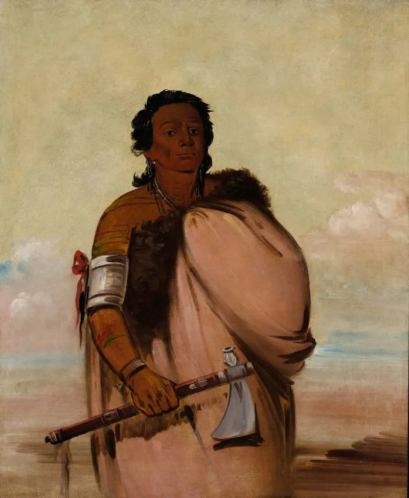 Ah'-sho-cole, Rotten Foot, tunnettu soturi - George Catlin