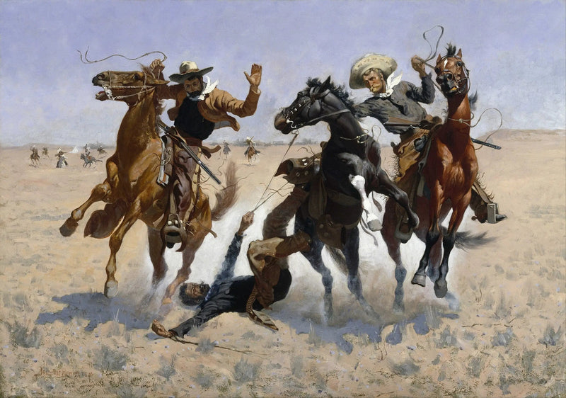 Auttaa toveria - Frederic Remington
