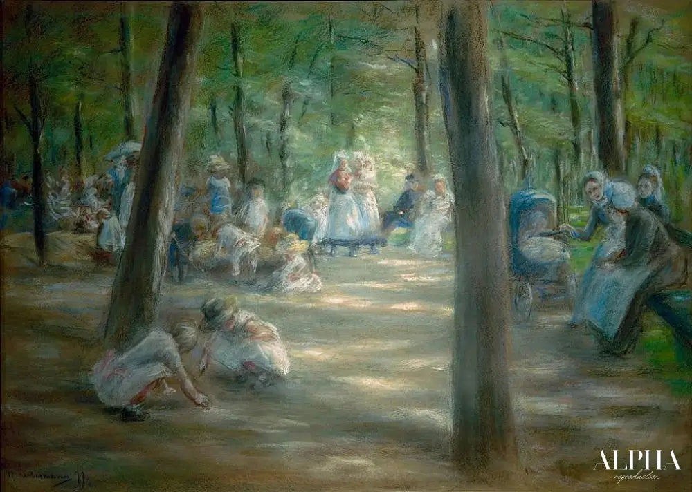 Aire de jeux pour enfants dans le Tiergarten de Berlin - Max Liebermann - Reproductions de tableaux et peintures haut de gamme