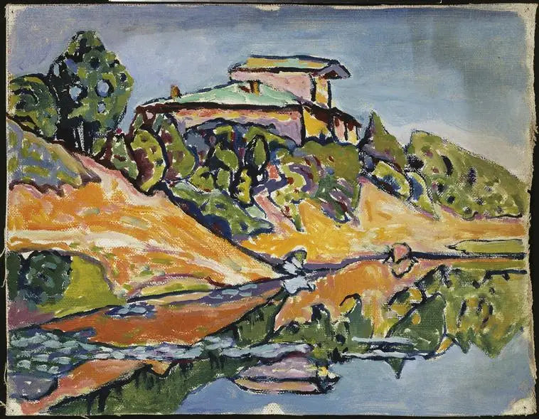 Akhtyrka, naapuridatcha lammen rannalla - Vassily Kandinsky