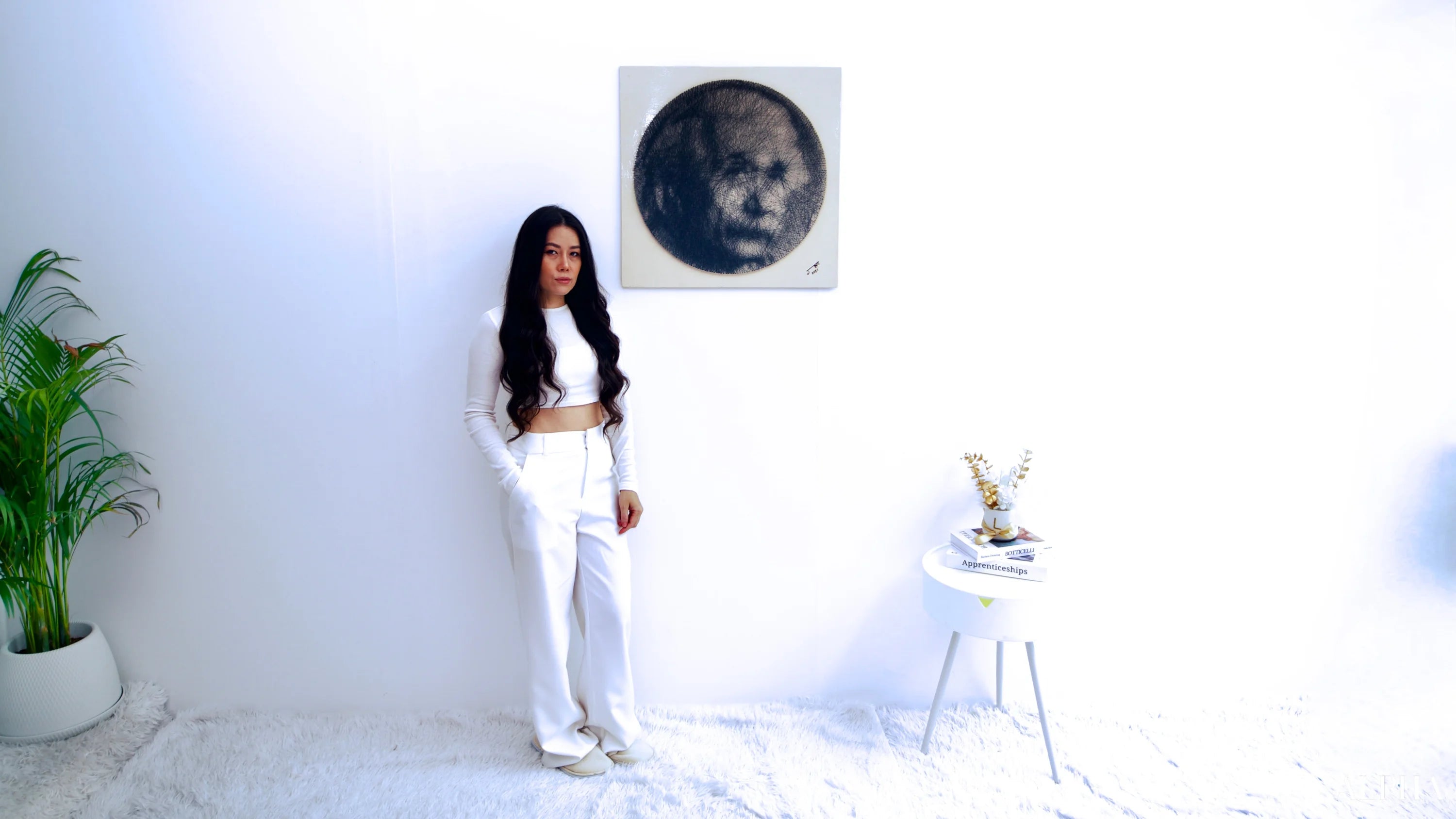 Albert Einstein String art - Parida | 60 x 60 cm Reproductions de tableaux à la peinture à l’huile