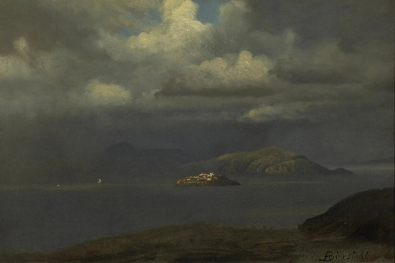 Alcatraz, San Franciscon lahti - Albert Bierstadt