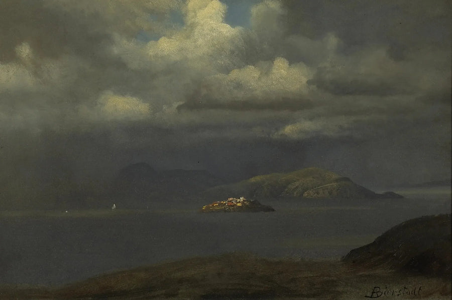 Alcatraz, San Franciscon lahti - Albert Bierstadt