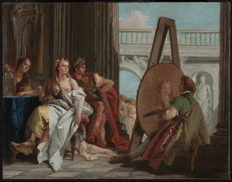 Alexandre ja Campaspe taiteilija Apellen luona - Giovanni Battista Tiepolo