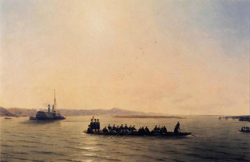 Aleksanteri II ylittämässä Tonavan - Ivan Aïvazovski