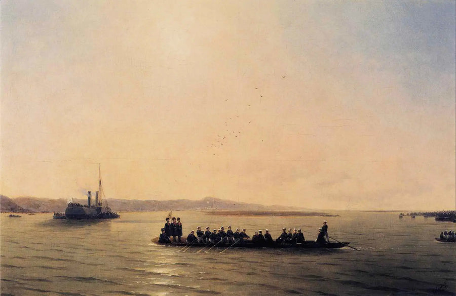 Aleksanteri II ylittämässä Tonavan - Ivan Aïvazovski