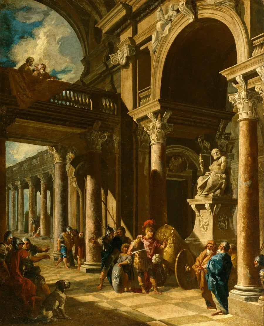 Aleksanteri Suuri katkaisemassa Gordionin solmun - Giovanni Paolo Panini