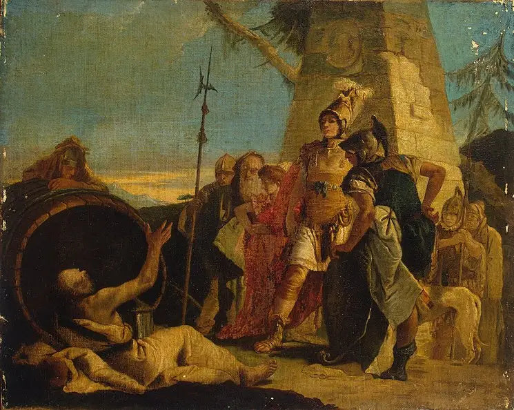 Aleksanteri Suuri ja Diogene - Giovanni Battista Tiepolo