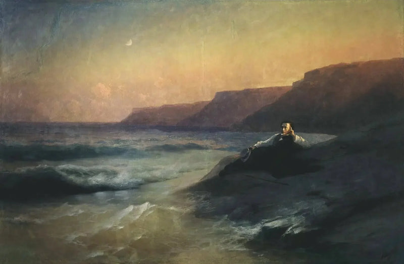 Aleksandr Pouchkine rannikolla Mustanmeren - Ivan Aïvazovski