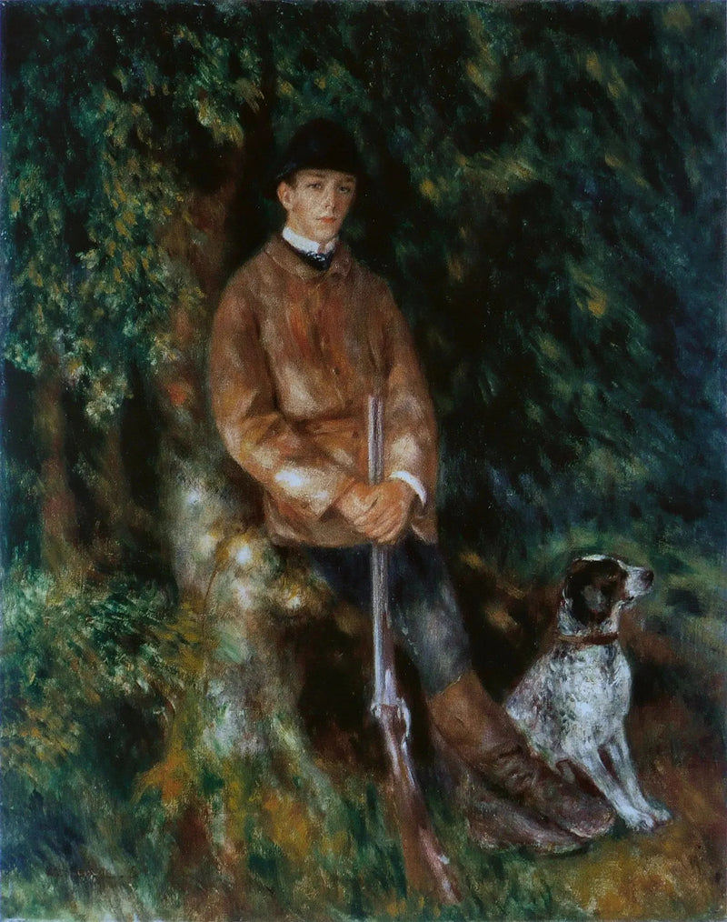 Alfred Bérardin muotokuva koiransa kanssa - Pierre-Auguste Renoir