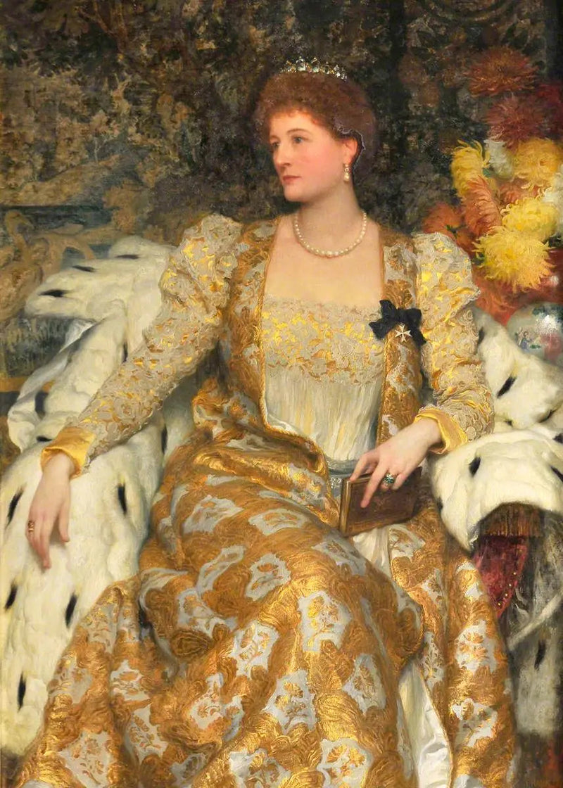 Alice Anne Graham-Montgomery, Buckinghamin herttuatar ja Chandosin ja Egertonin Tattonin kreivitär (1847-1931) - Frank Bernard Dicksee