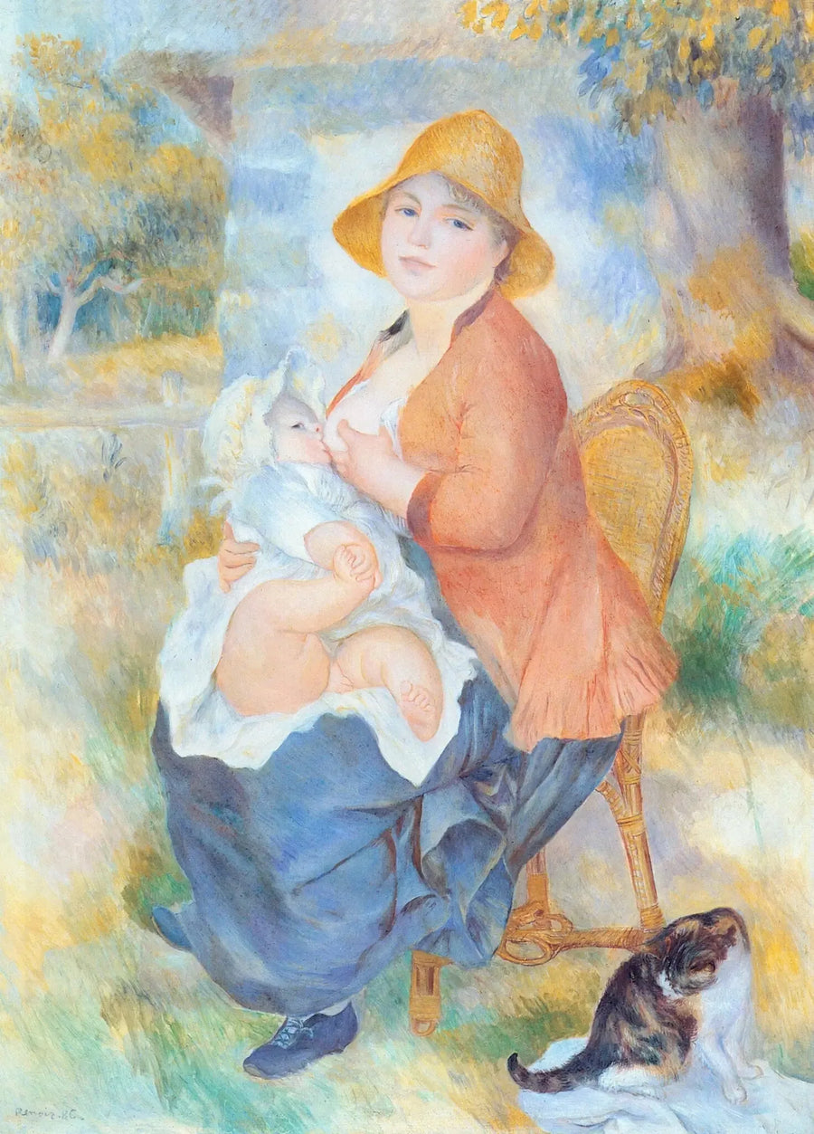 Aline Renoir imettämässä poikaansa Pierre - Pierre-Auguste Renoir