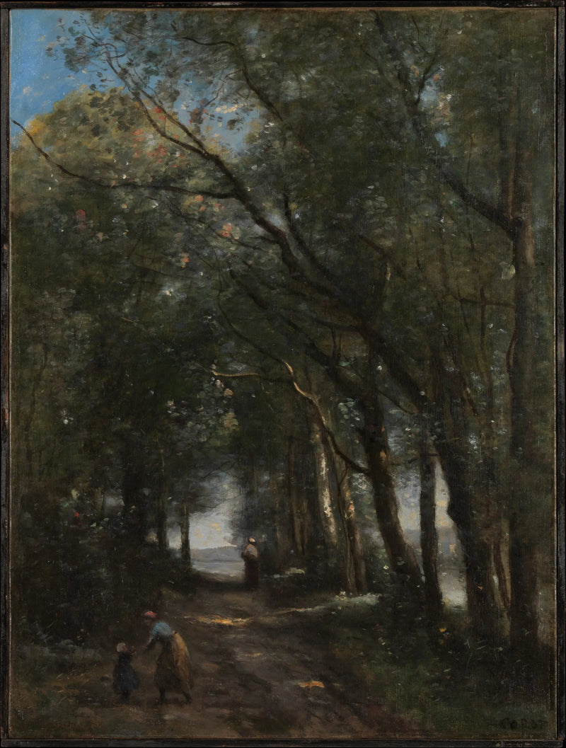 Puistokatu puiden alla - Jean-Baptiste Camille Corot