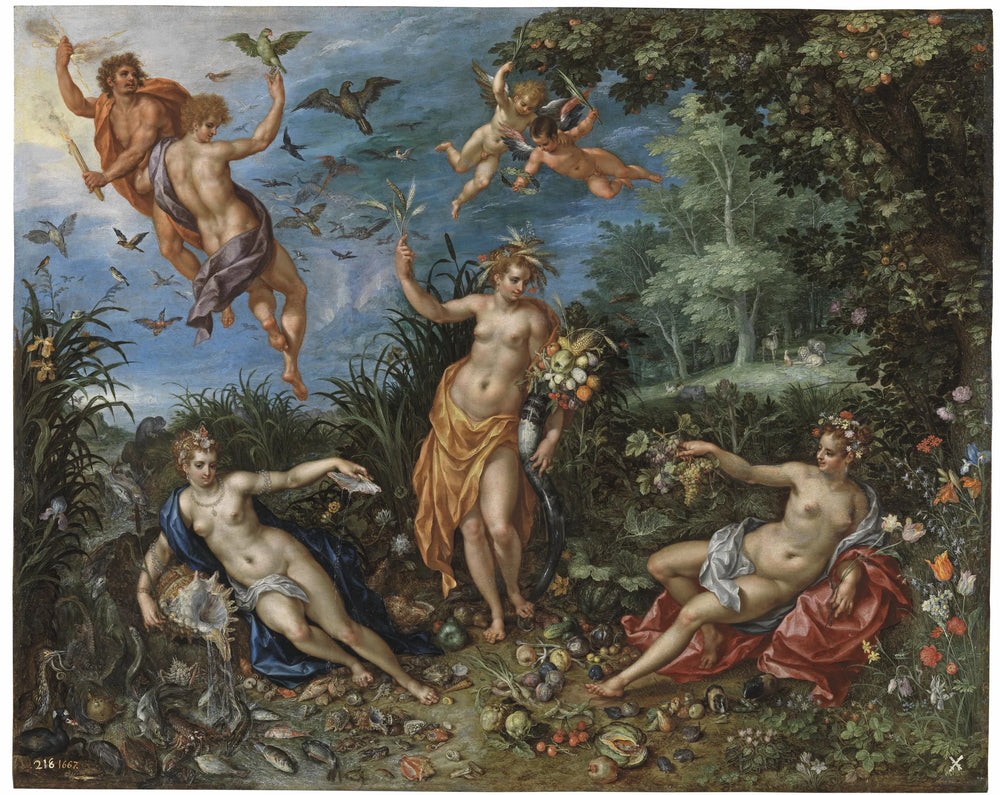 Allégorie de l'abondance et des quatre éléments - Jan Brueghel l'Ancien image 1 reproduction d’œuvre d’art à l’huile