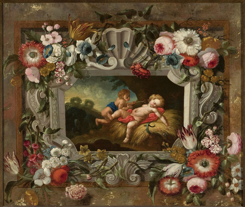 Kesän allegoria kukkarenkaassa - François Boucher