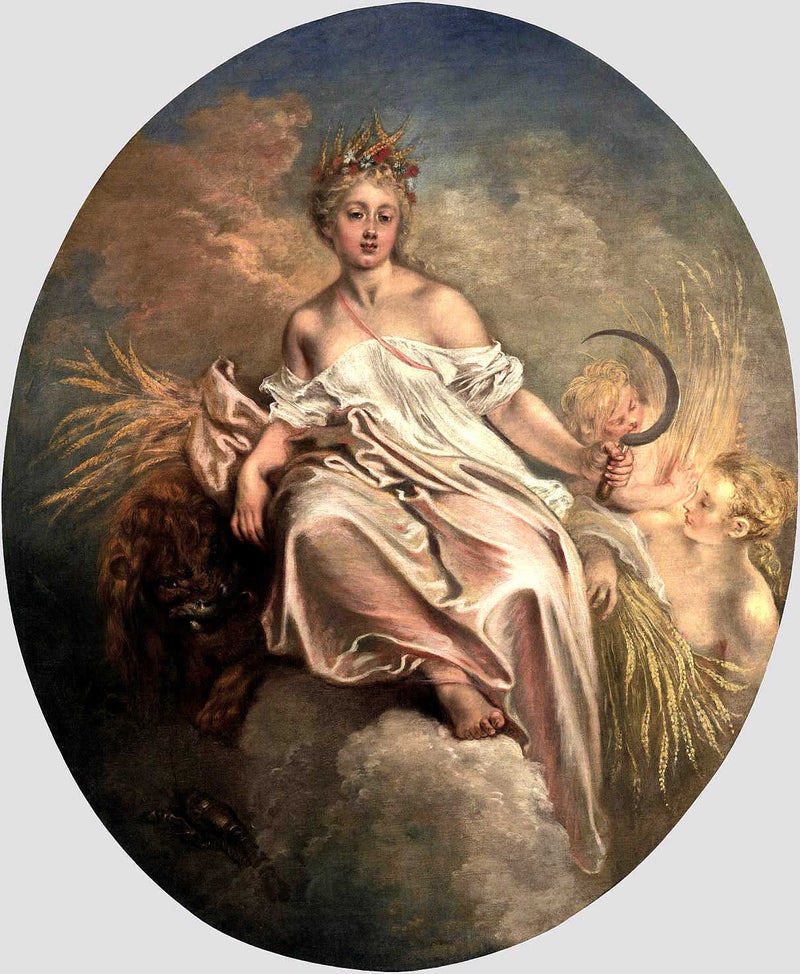 Kesän allegoria Ceresin piirteissä - Antoine Watteau