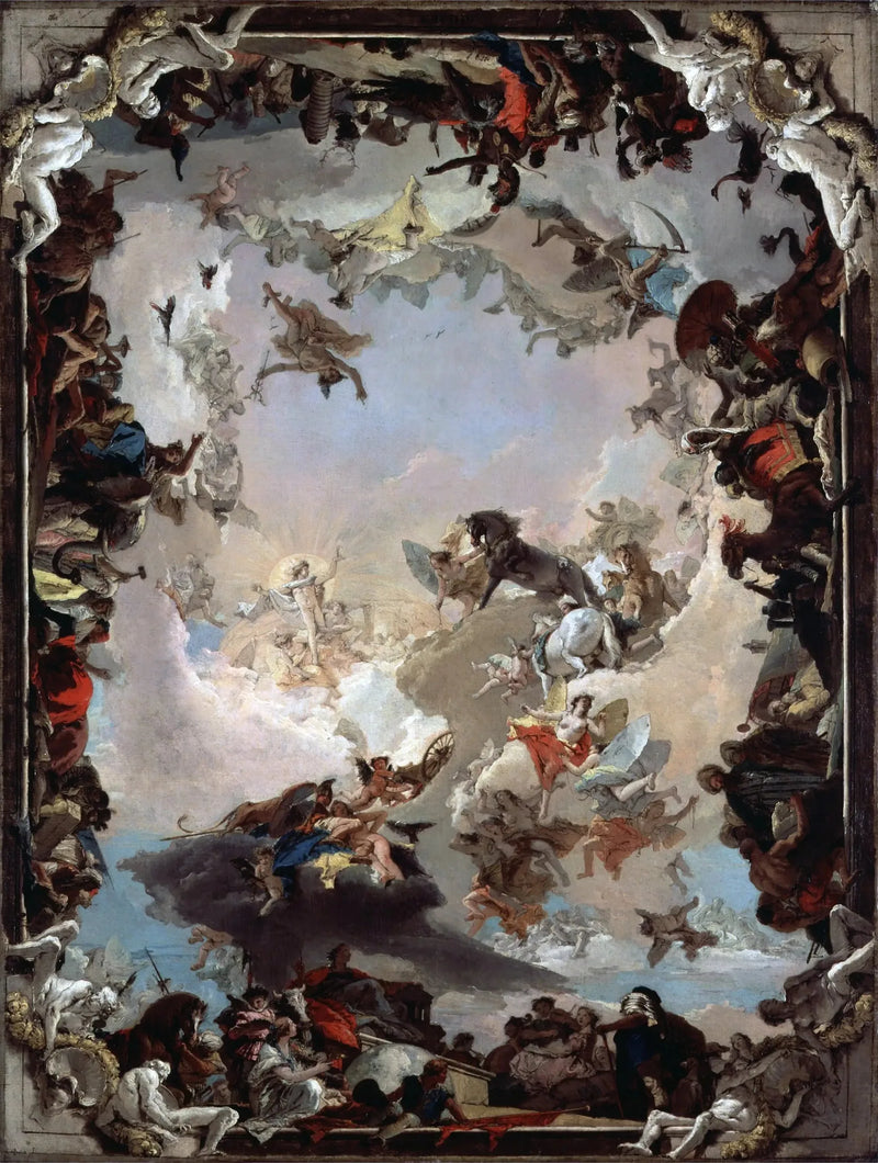 Planeettojen ja mantereiden allegoria - Giovanni Battista Tiepolo