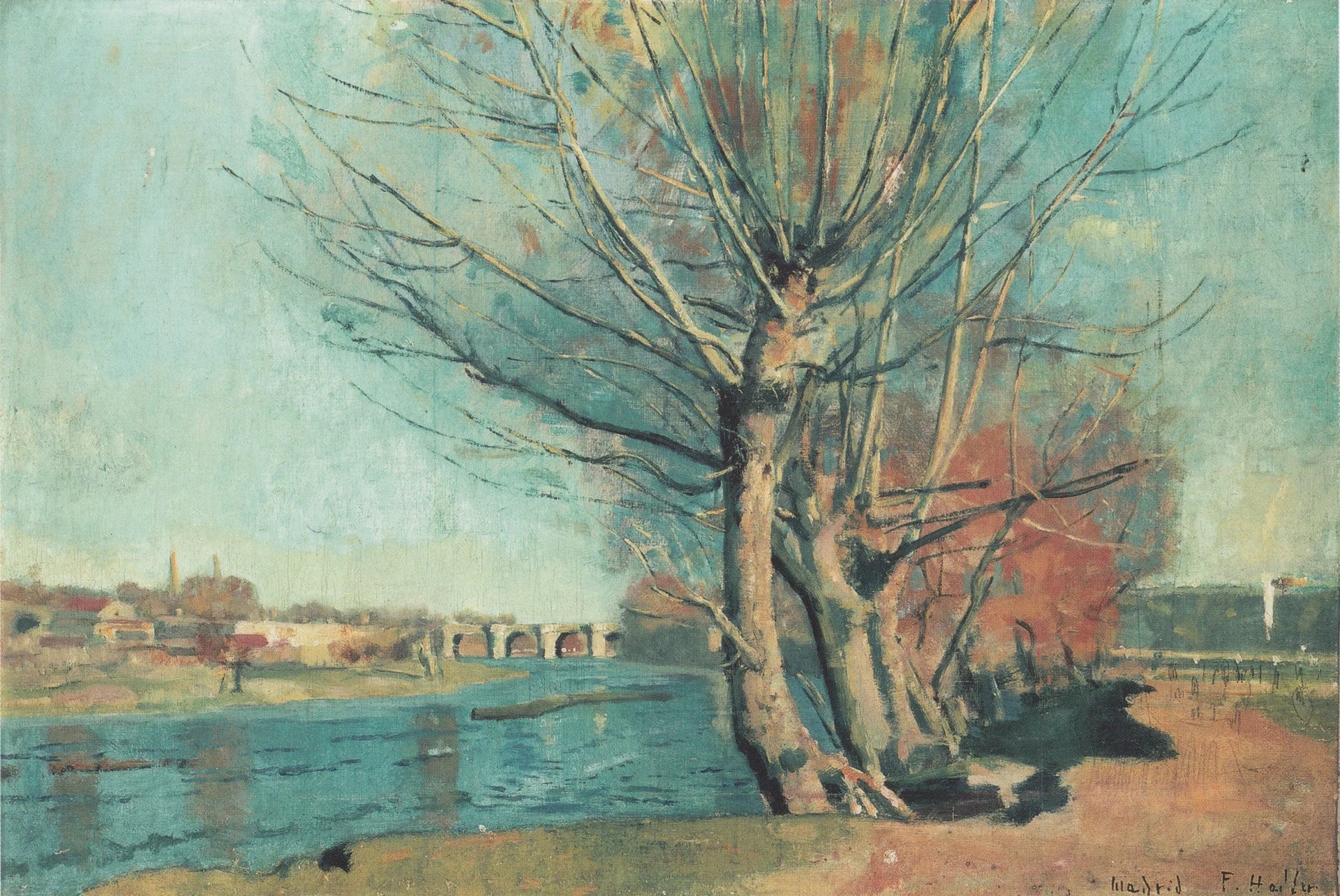 Am Ufer des Manzanares - Ferdinand Hodler image 1 reproduction artisanale de tableau