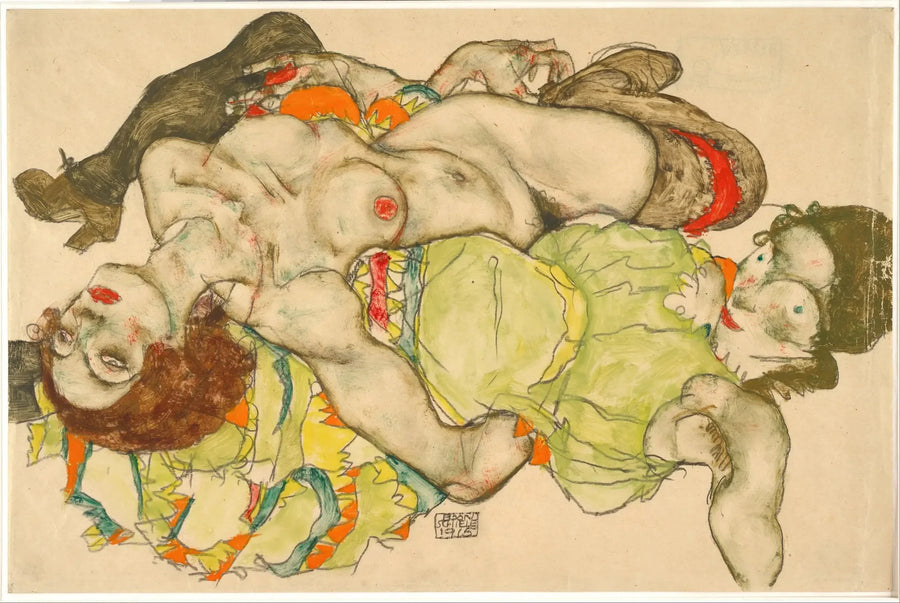 Rakastavaiset - Egon Schiele