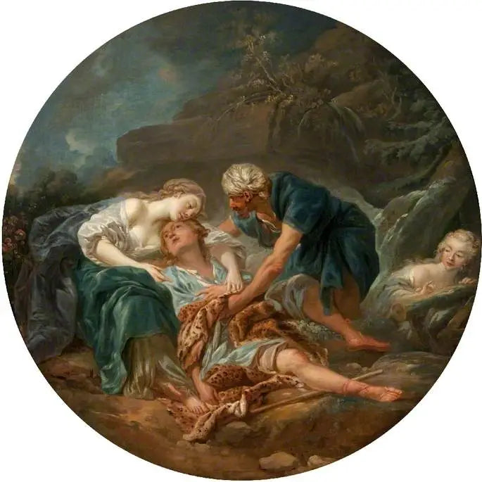 Amintas ylösnoussut Sylvia - François Boucher