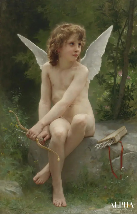 Amour À L’affût - William Bouguereau Reproductions de tableaux à la peinture à l’huile