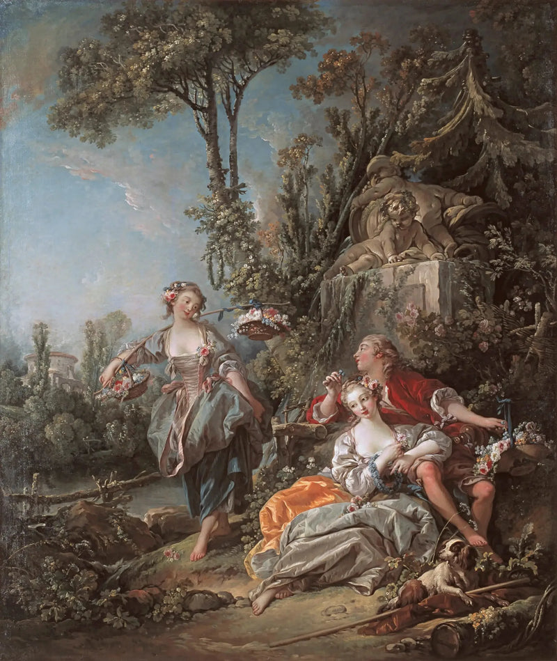 Rakastavaiset puistossa - François Boucher