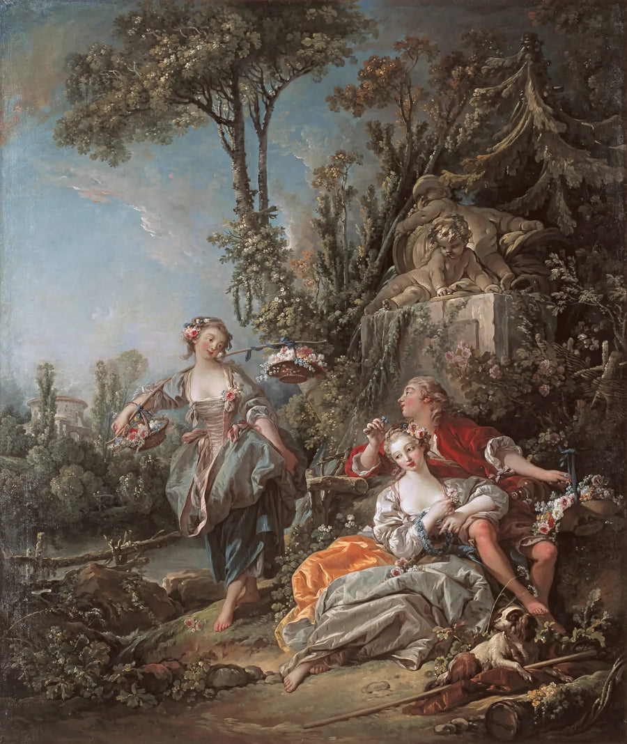 Rakastavaiset puistossa - François Boucher