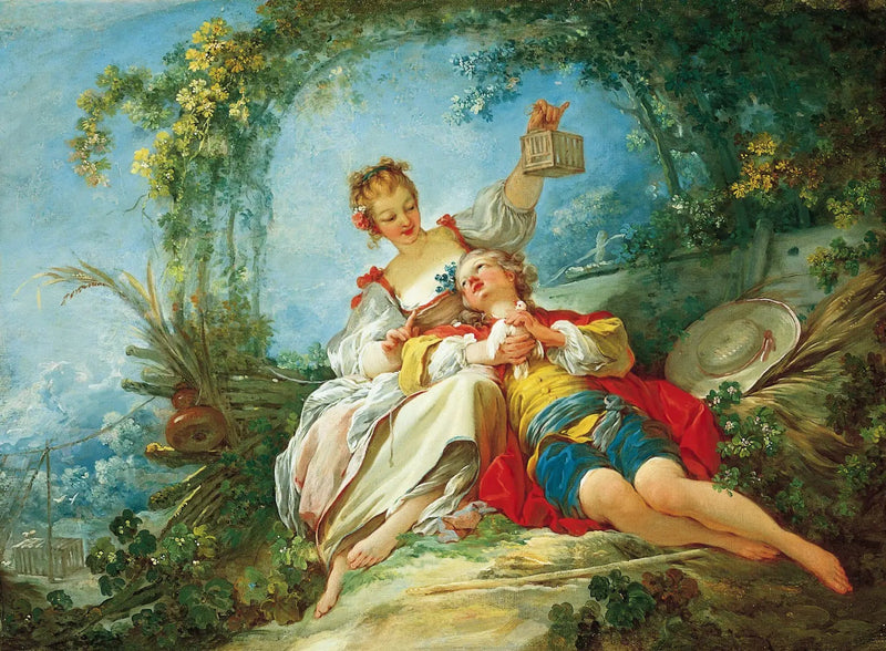 Onnellinen rakastunut - Jean-Honoré Fragonard