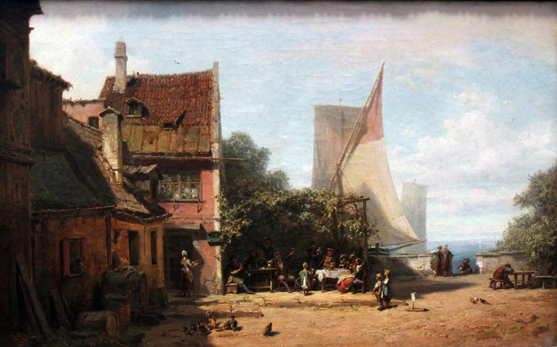 Vanha taverna Starnberger-järven lähellä - Carl Spitzweg