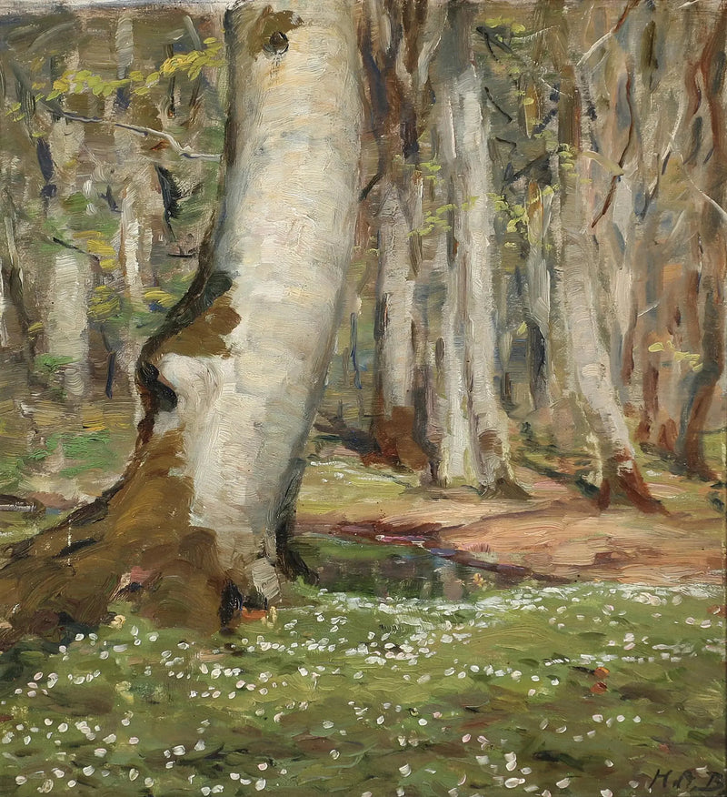 Anemonit metsissä keväällä. - H. A. Brendekilde
