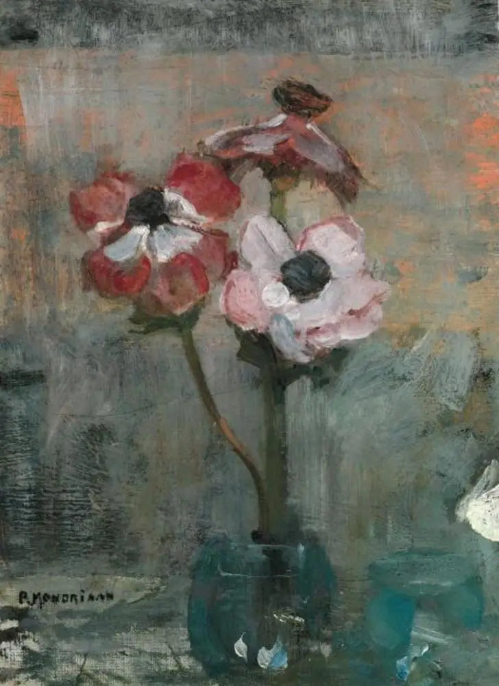 Anemoneja maljakossa - Piet Mondrian