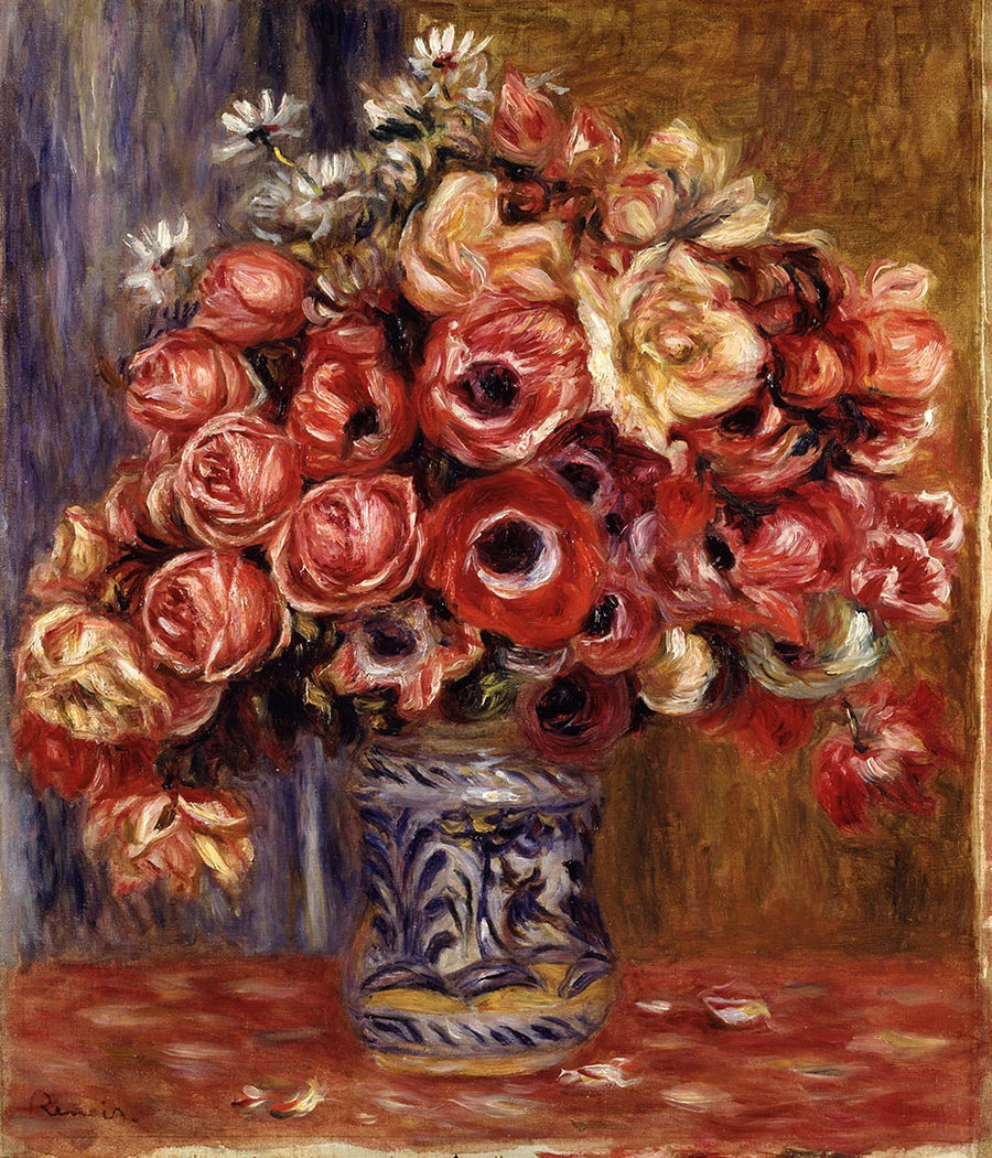 Anemoneja ja ruusuja - Pierre-Auguste Renoir