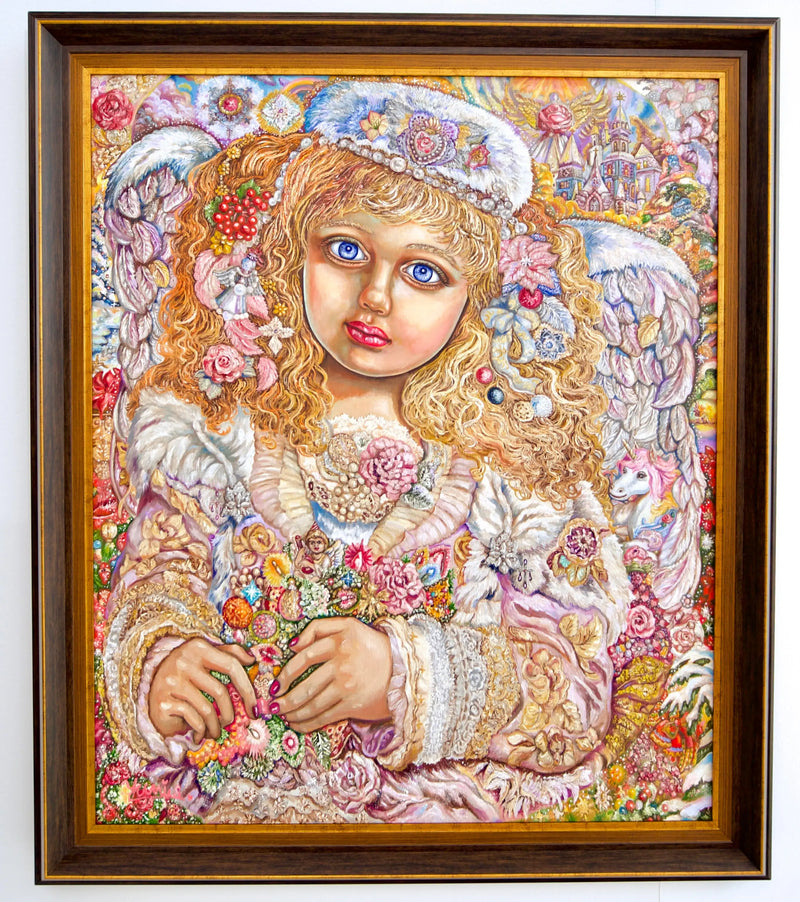 Jouluvalojen enkeli  | 60 x 75 cm